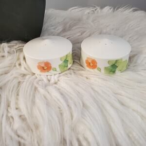 Mikasa Floral Bone China A4187 Salt & Pepper Shaker Set